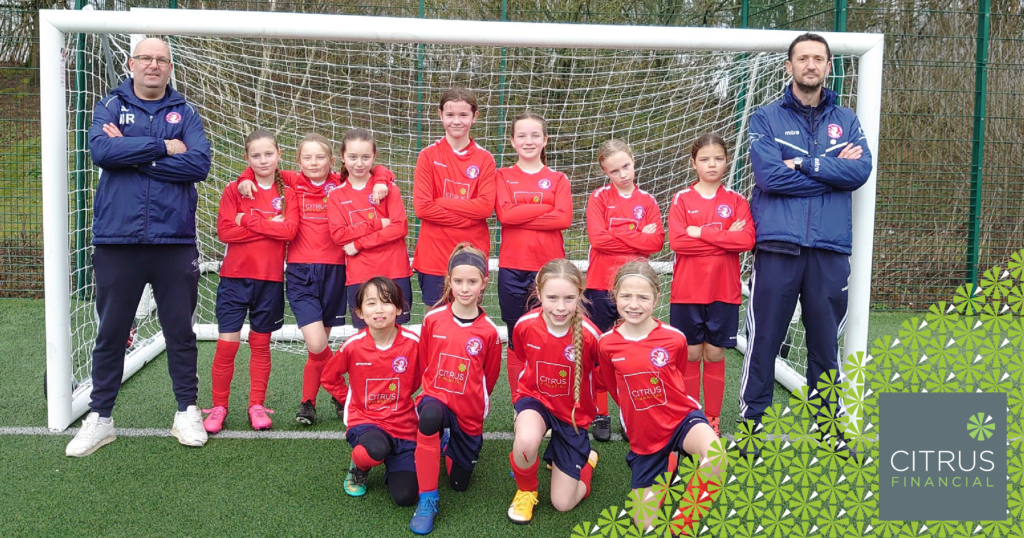 A picture of the chipstead football club girls team
