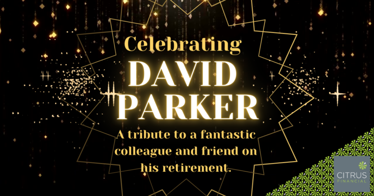 Graphic image with the name David Parker in the centre