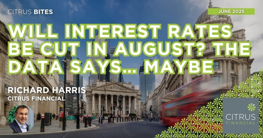 UK interest rate decision concept with economic data and Bank of England