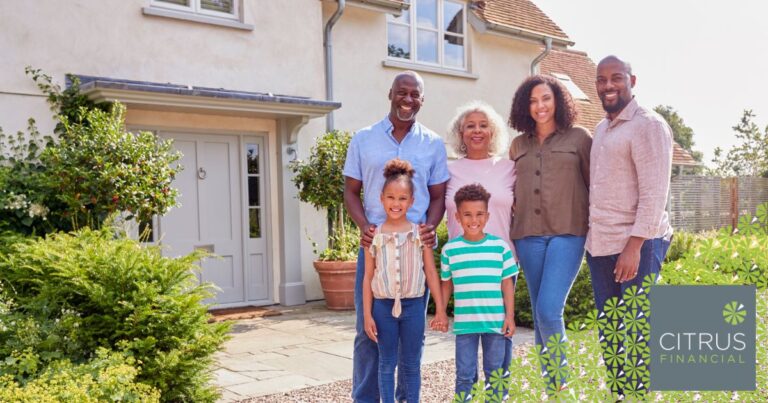 amily outside their South East home, highlighting inheritance tax planning needs.