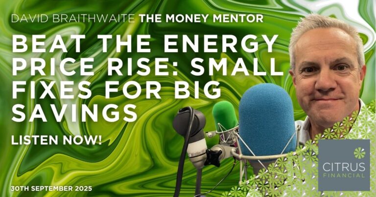 David Braithwaite, The Money Mentor, shares energy-saving tips to beat the latest price rise and stay warm this winter.