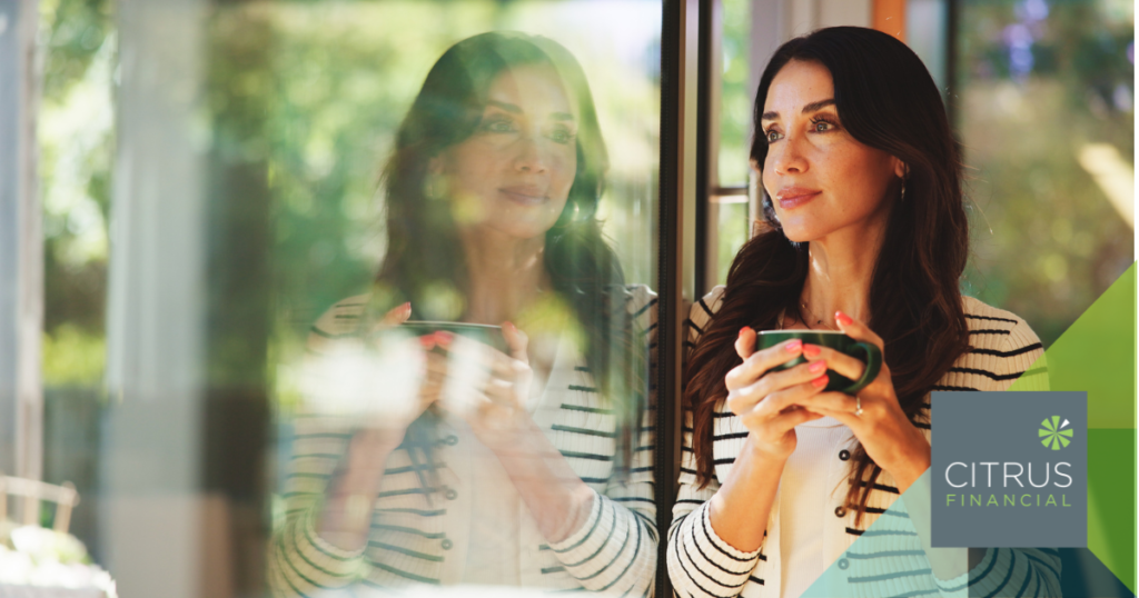Woman contemplating buying or remortgaging her home