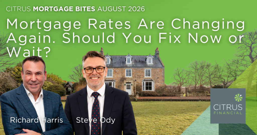 Richard Harris and mortgage adviser Steve Ody discussing mortgage rates and remortgaging.